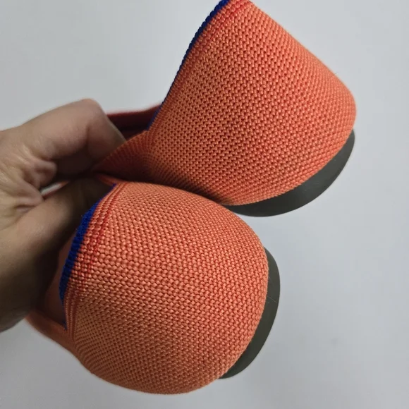 Rothy’s Persimmon The Point Orange Ballet Flats slip on shoes womens size W9.5 - Picture 5 of 8